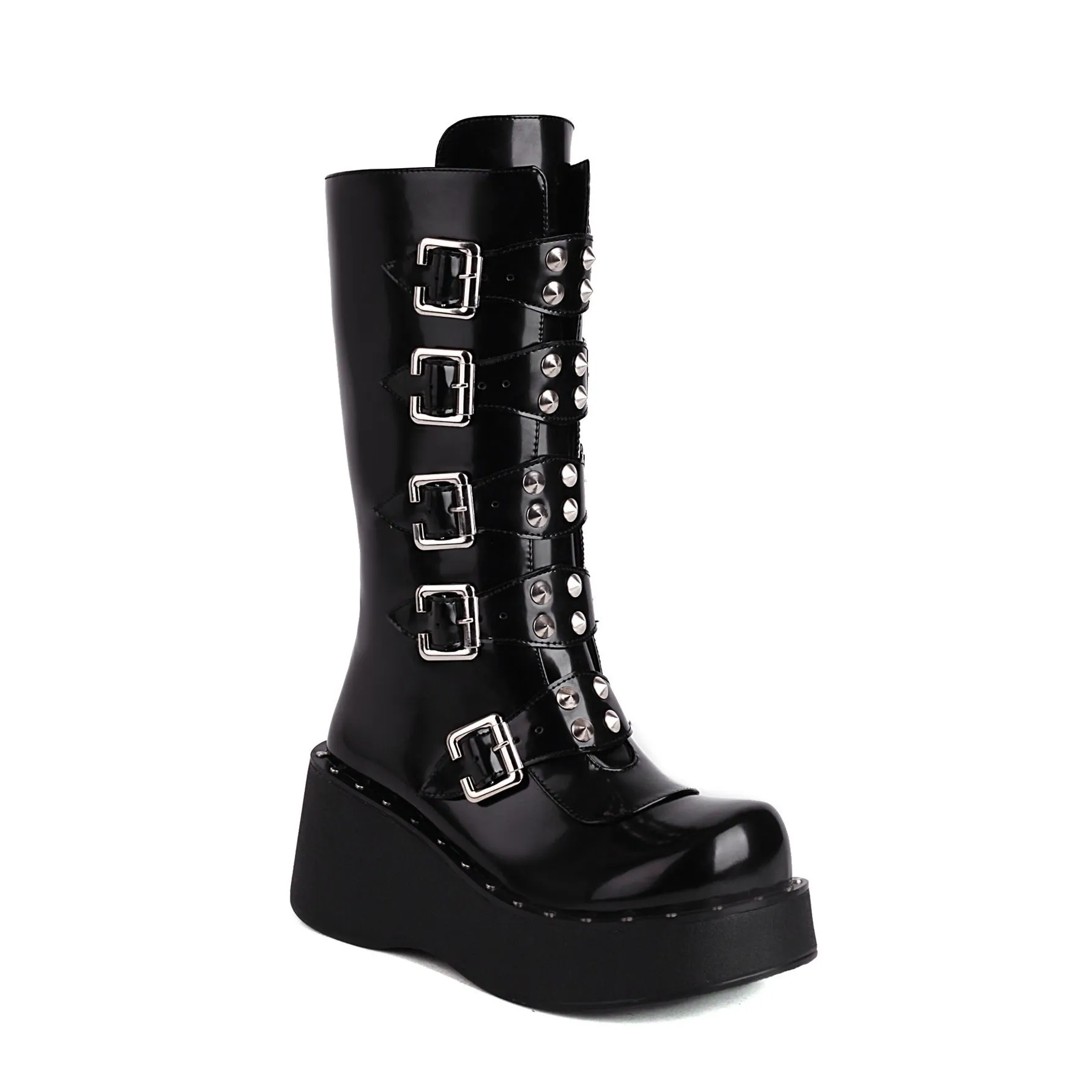 Autumn And Winter Thick Bottom High-heeled Belt Buckle