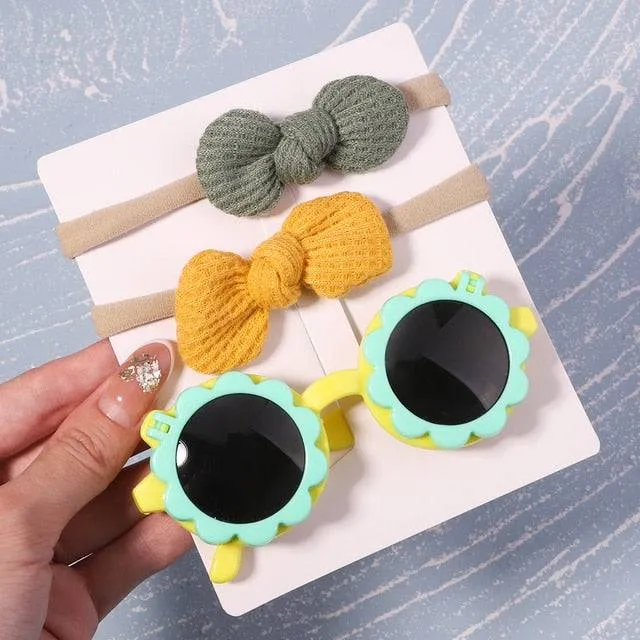 Bows Headband Round Children Sun Glasses Protection