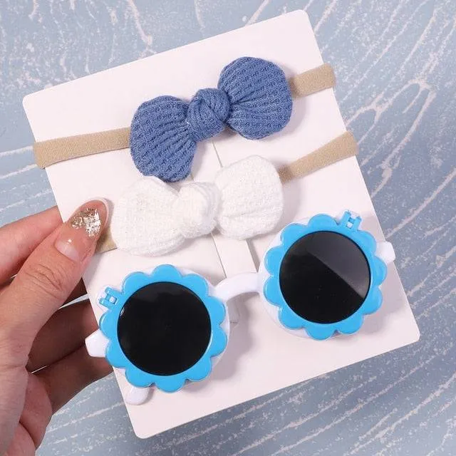 Bows Headband Round Children Sun Glasses Protection