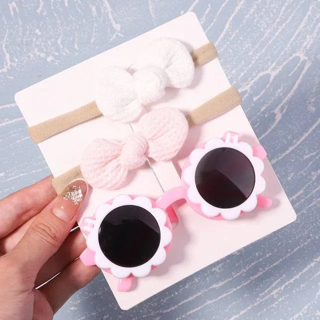 Bows Headband Round Children Sun Glasses Protection