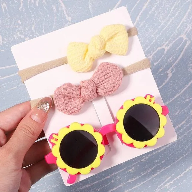 Bows Headband Round Children Sun Glasses Protection