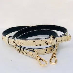 Cow Monochrome Hair-on Hide Statement Skinny Replacement Shoulder Bag Strap