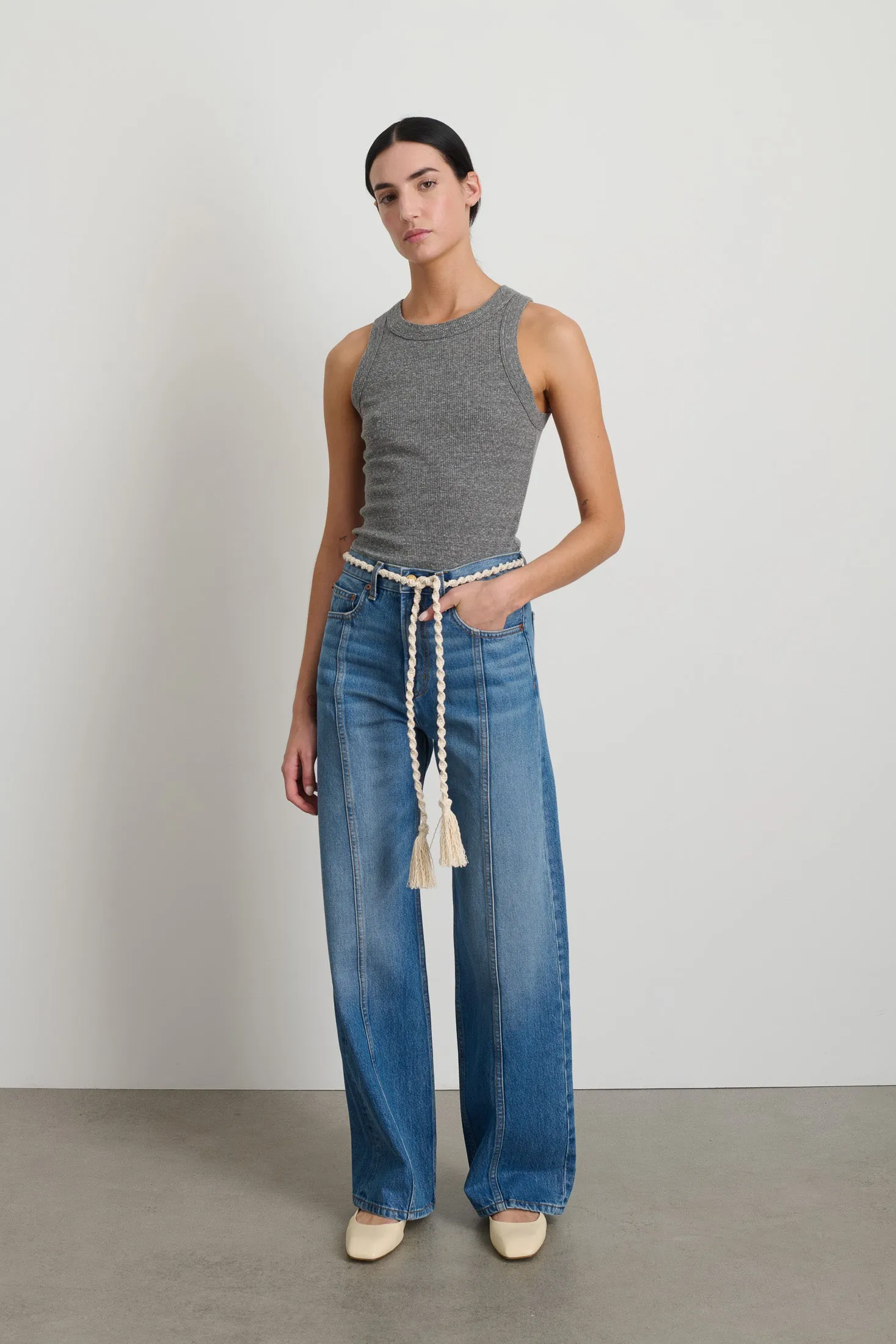 Fran Macramé Belt Ecru