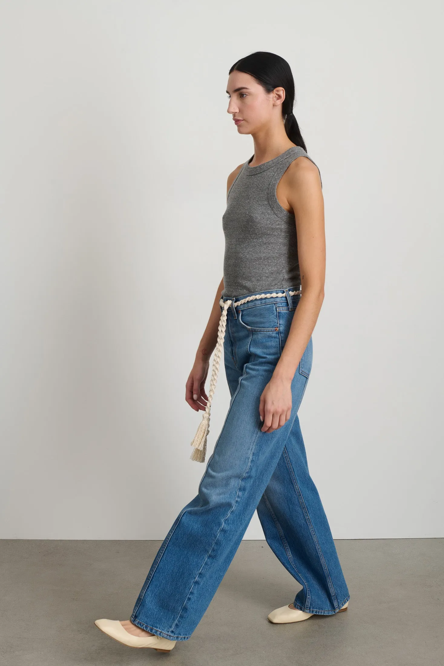 Fran Macramé Belt Ecru