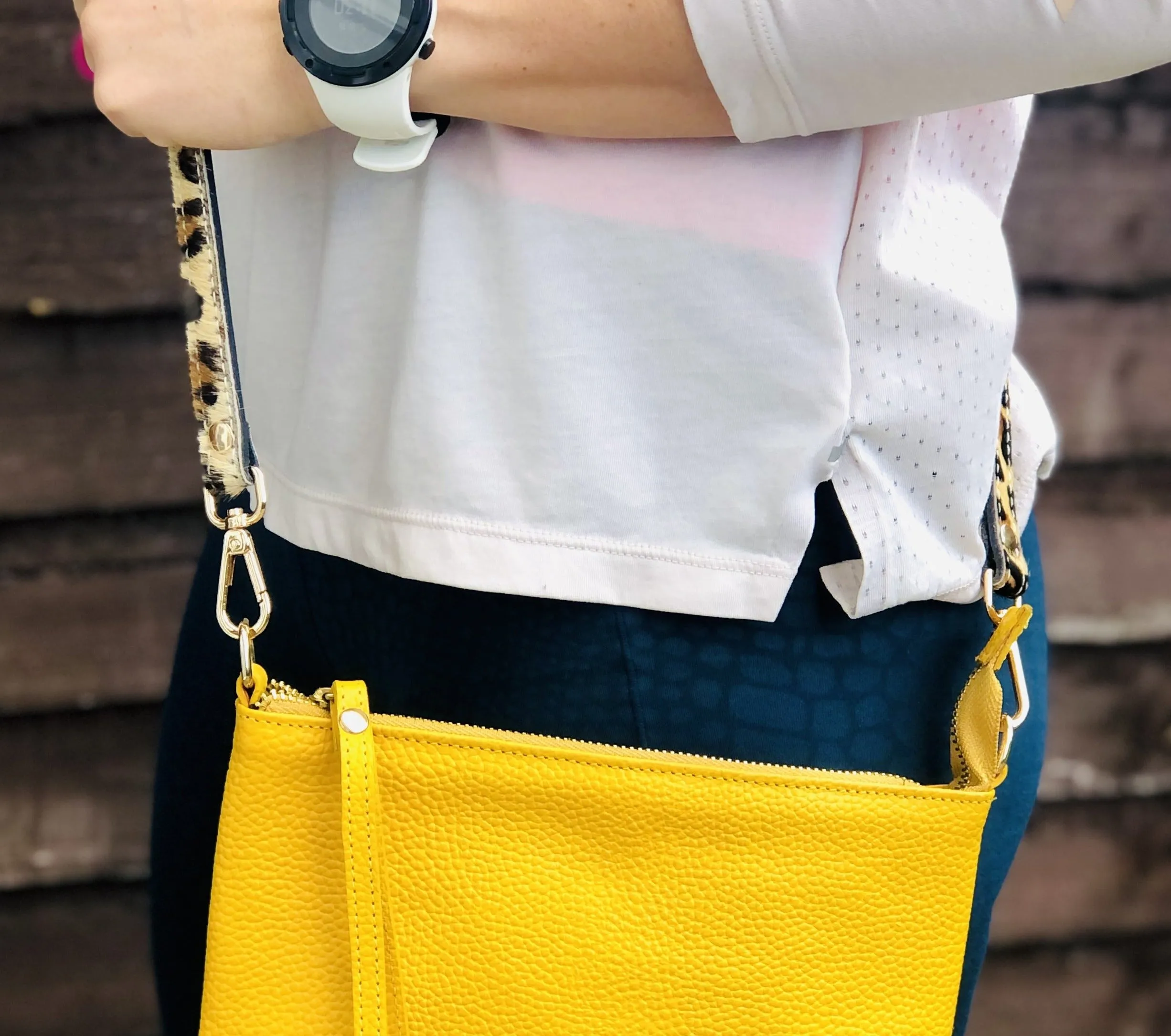 Leopard Hair-on Hide Statement Skinny Replacment Shoulder Bag Strap