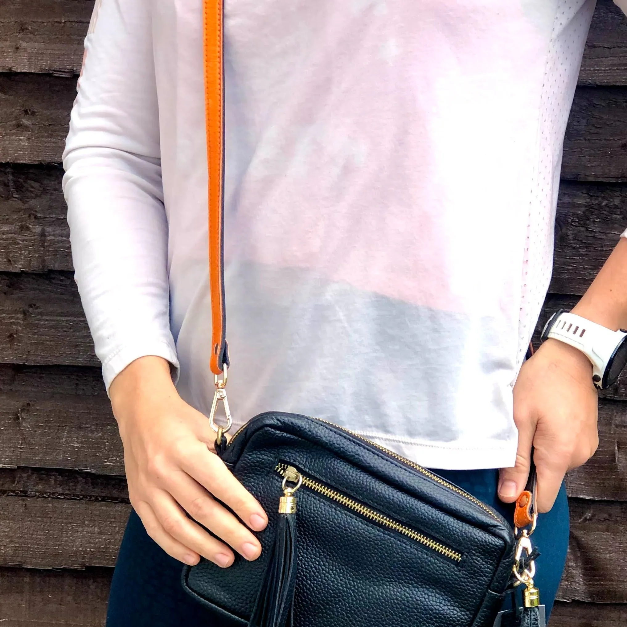 Neon Orange Statement Skinny Replacement Shoulder Bag Strap