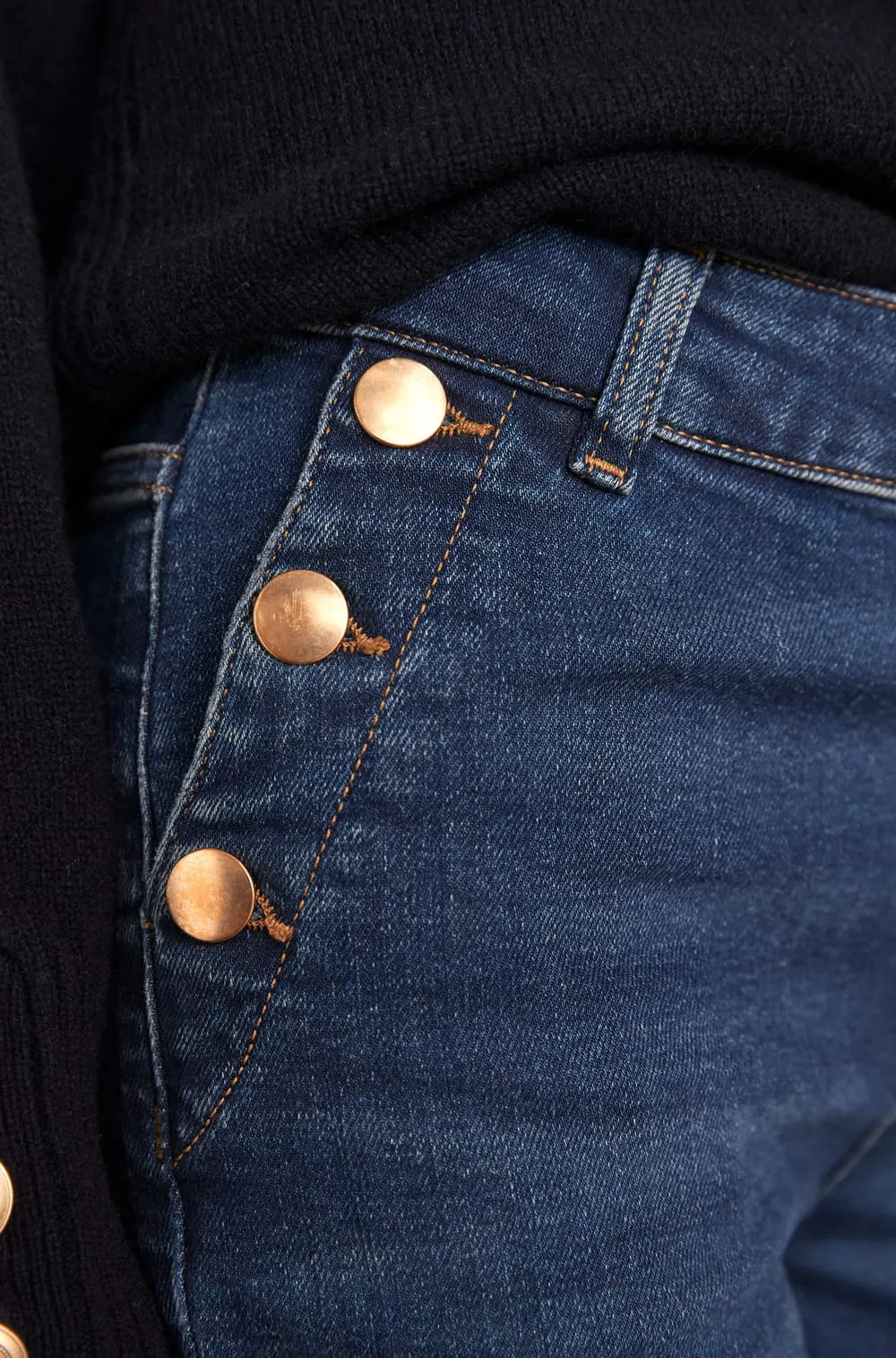 NINON NAVY BLUE FLARED JEANS