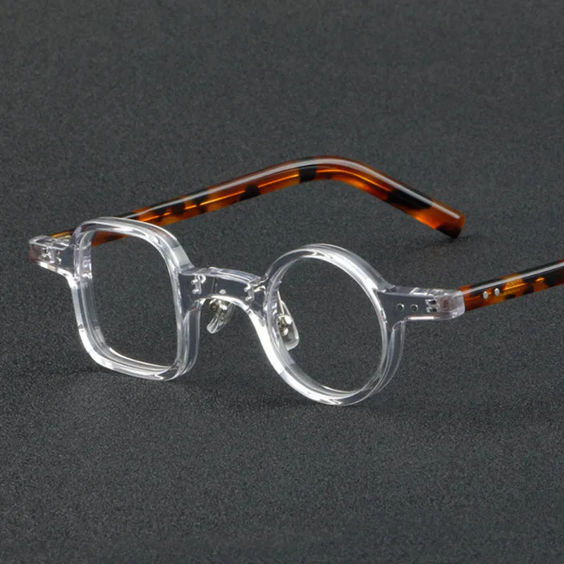 one round one square matching myopia frame, Danyang spot vintage glasses