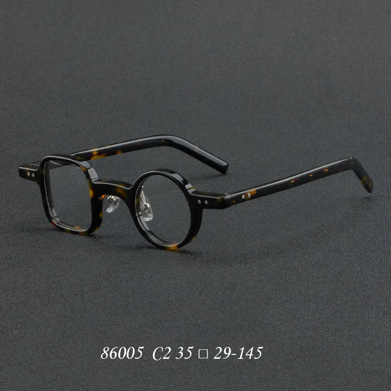 one round one square matching myopia frame, Danyang spot vintage glasses