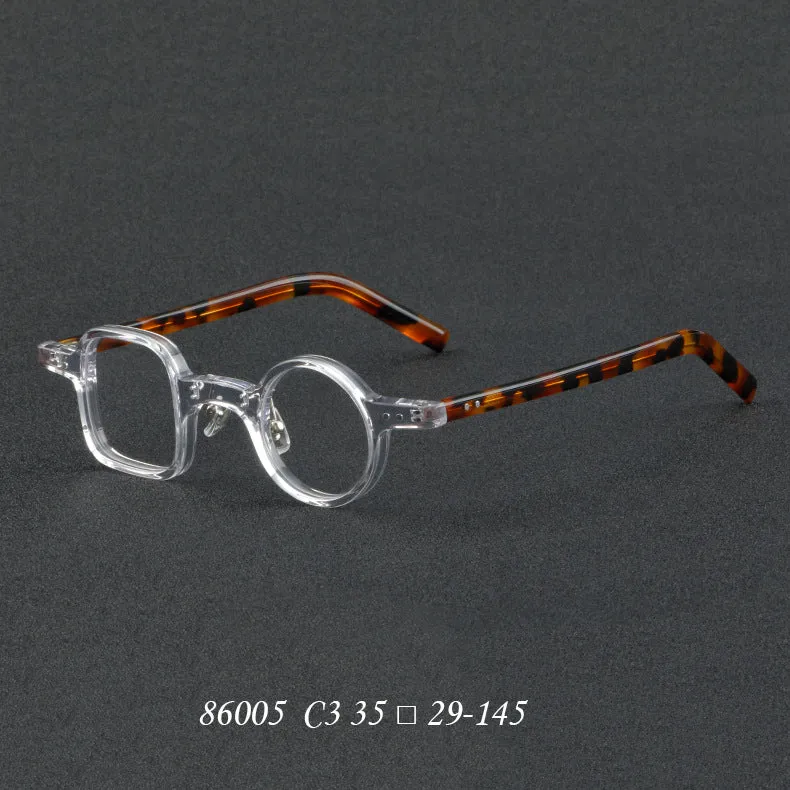 one round one square matching myopia frame, Danyang spot vintage glasses