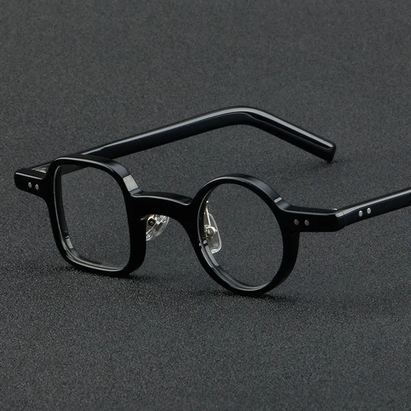one round one square matching myopia frame, Danyang spot vintage glasses