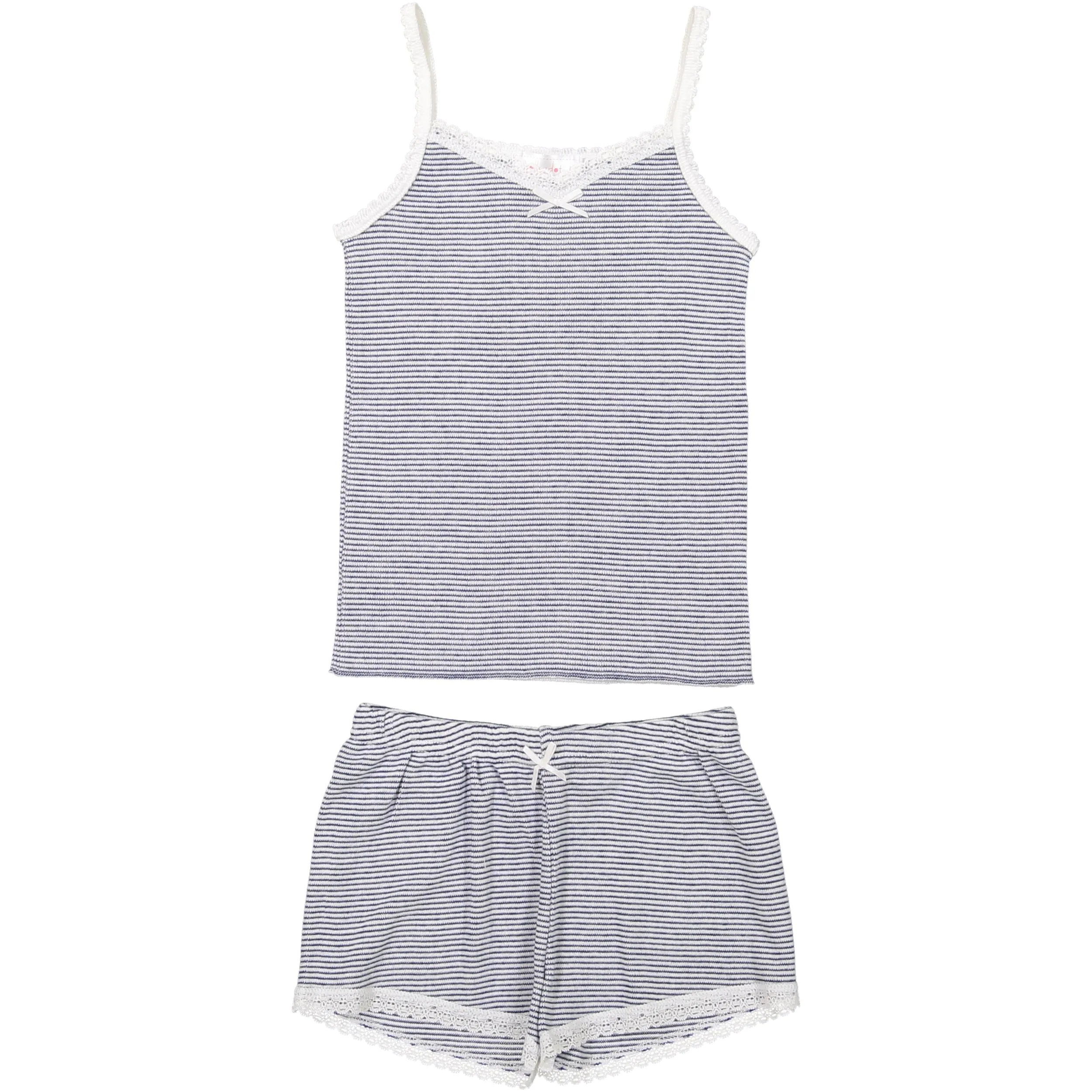 Polkadot GIRLS CAMISOLE Navy Skinny Stripe -Restocked