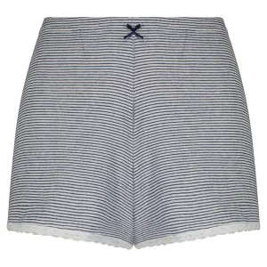 Polkadot LONG SHORT HI RISE Navy Skinny Stripe w Lace -Restocked