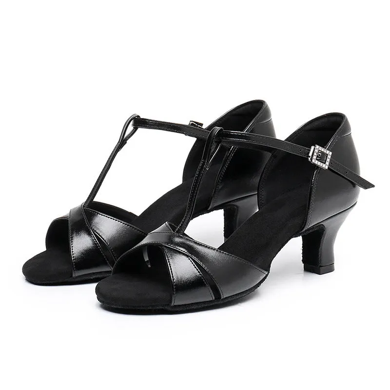 PU Leather Women's High-heeled Latin Dance Shoes