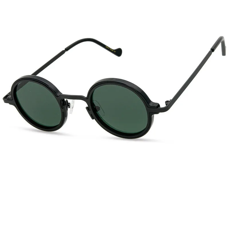 Retro Special Multicolor Niche Round Frame Sunglasses Neutral