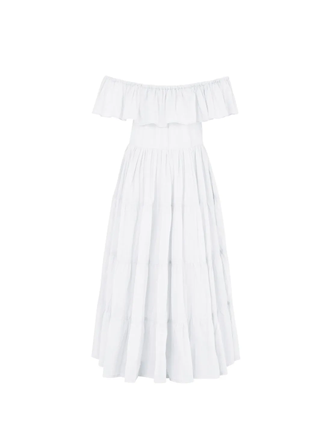 Rita Off the Shoulder Ruffled Tiered Little Girls Dress