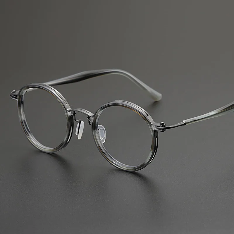 Spectacle Frame Men's And Women's Retro Pure Titanium Glasses Frame Plate Titanium