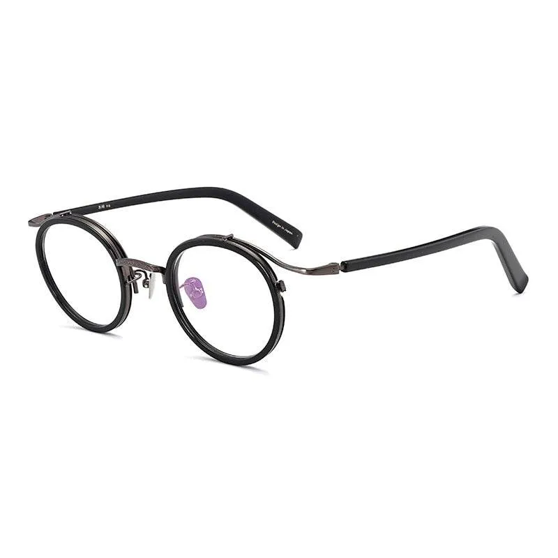 Vintage Acetate Glasses Frame Men Round Luxury Myopia Prescription Optical Eyeglasses Frame