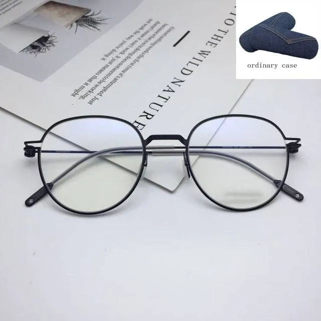 Vintage Round Big Face Prescription Glasses Frame