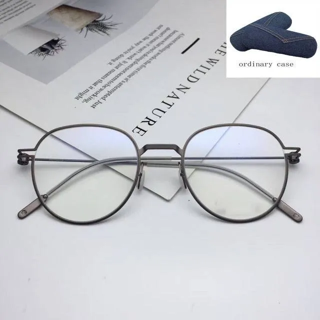 Vintage Round Big Face Prescription Glasses Frame